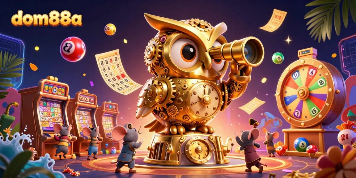 Experience excitement at dom88a with a vibrant casino scene featuring lively slots and games!