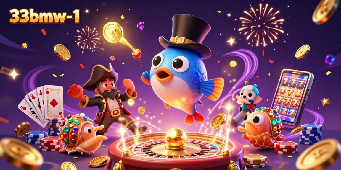 Engage in thrilling casino excitement with 33bmw-1, showcasing rich 3D characters and dynamic game elements.