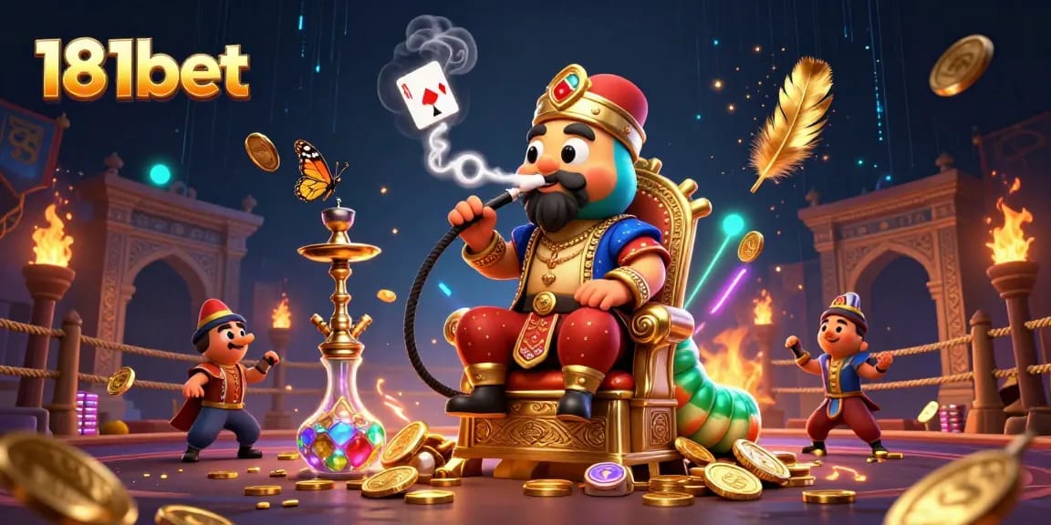 Win big with 181bet's captivating gaming world featuring colorful casino elements and vibrant characters.