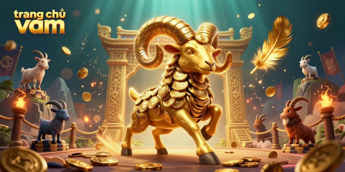 Experience thrilling bets on trang chủ vmax with a vibrant golden ram and dynamic casino elements.