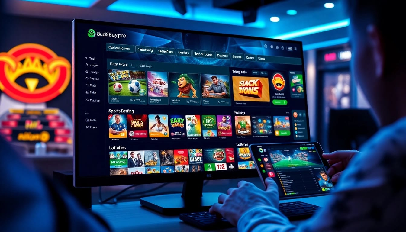 Interactive 8day pro gaming dashboard showcasing online gambling options.