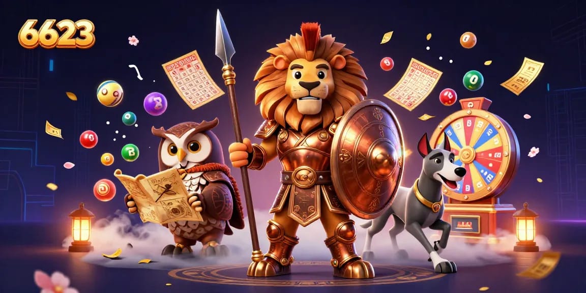 Engage in thrilling gaming action with 6623's vibrant atmosphere and dynamic characters.