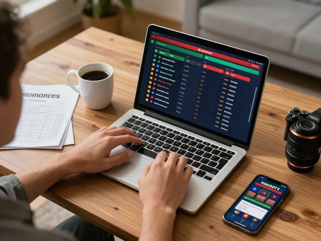 Engaging in ty le ca cuoc with real-time sports betting setup and strategy notes.