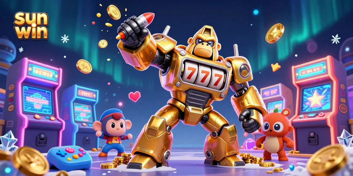 Experience sun win through an exciting 3D gaming environment with vibrant casino elements.