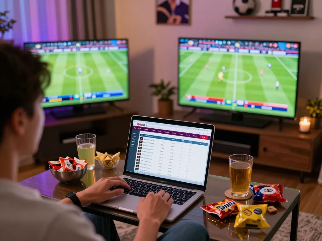 Soi kèo Aston Villa sports betting enthusiast enjoying live matches while strategizing