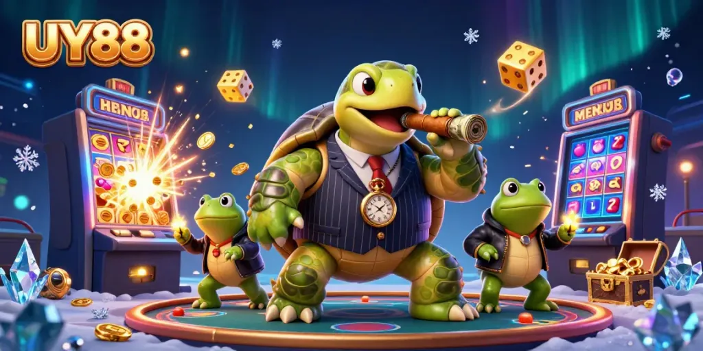Trải nghiệm cá cược tại UY88 với các biểu tượng game hấp dẫn và không gian sống động.