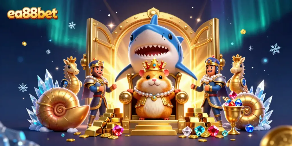 Experience exciting gaming adventures with ea88bet in this vibrant 3D casino scene.