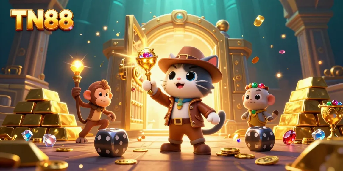 Experience thrilling moments with TN88 in this adventure-filled 3D illustration.
