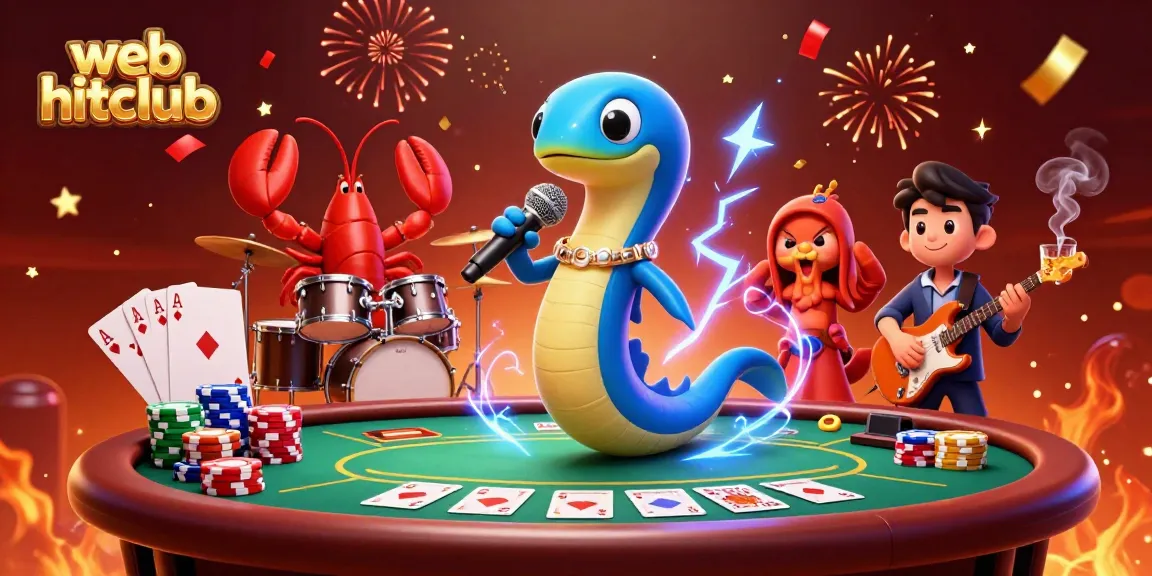Engage in thrilling gameplay with web hitclub's underwater casino featuring a DJ electric eel performing.