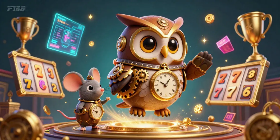 Experience F168's thrilling jackpot allure with steampunk-inspired casino elements alive in dynamic 3D.