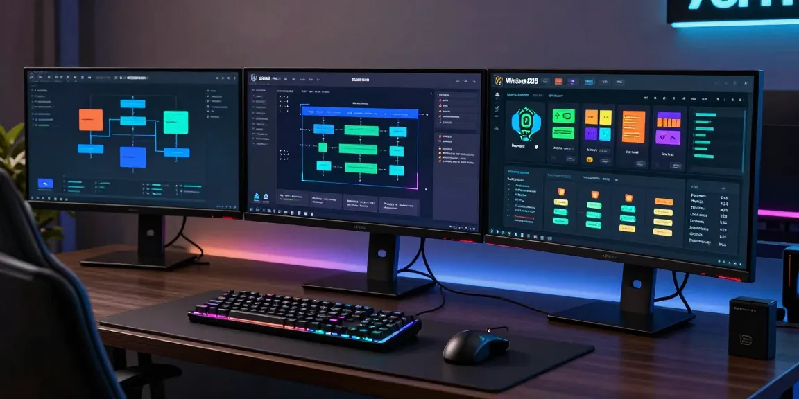 Winbox88 online casino technology and software development workspace featuring cutting-edge design, gaming interfaces, and UI/UX elements.