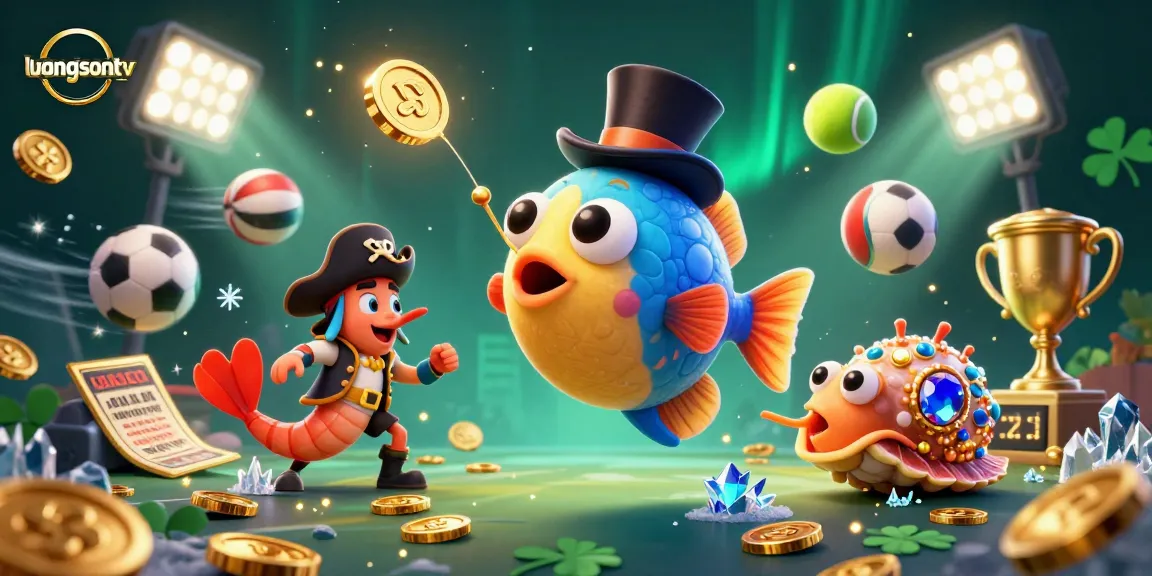 luongsontv captivates viewers with soccer balls and glowing treasures in an engaging online gambling scene