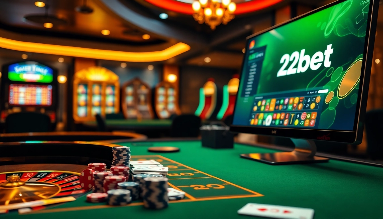 E2bet gaming action with poker chips and a roulette wheel, highlighting the thrill of online gambling.