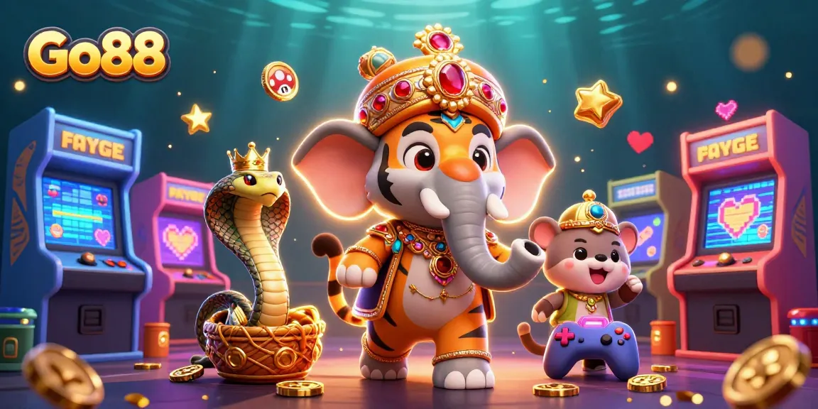 Engage with Go88's colorful 3D casino experience featuring vibrant characters and games.