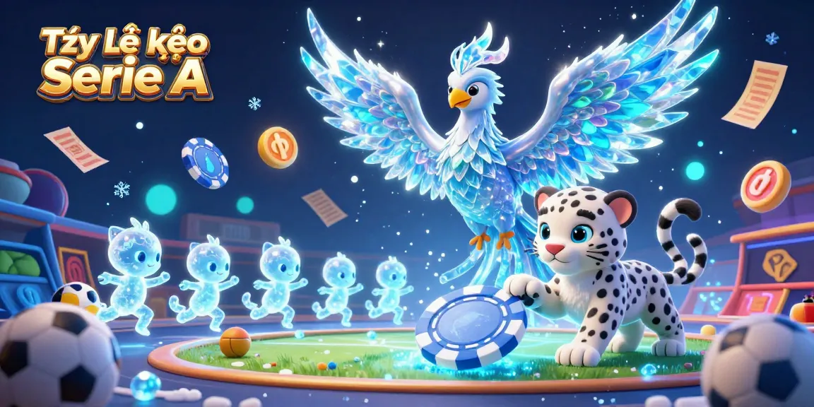 Betting on Tỷ lệ kèo Serie A with interactive sports elements and vibrant graphics.